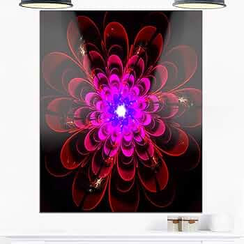 floral art✼•• Amazon.com: Design Art Perfect Shiny Fractal Flower in